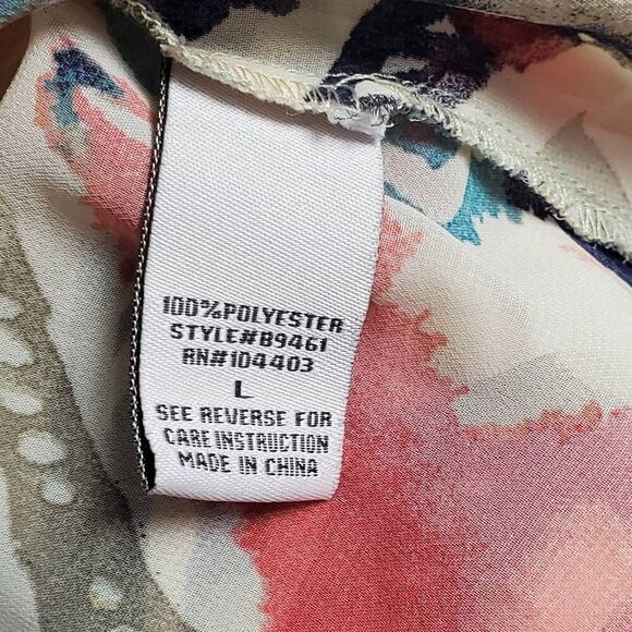 Blu Pepper Vintage Women’s Boho Print Long Sleeve Blouse Size Large - Picture 7 of 8